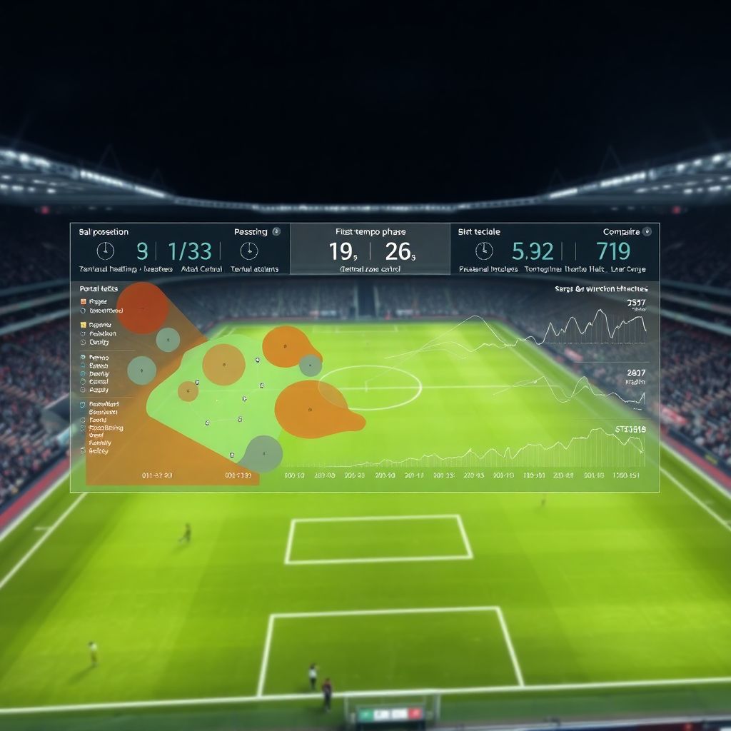 Подробная статистика матча в реальном времени: владение мячом и темп игры