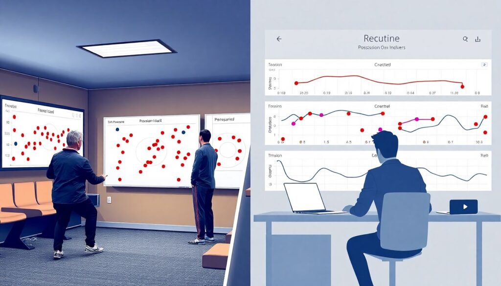 Графики владения мячом для визуализации матча - иллюстрация